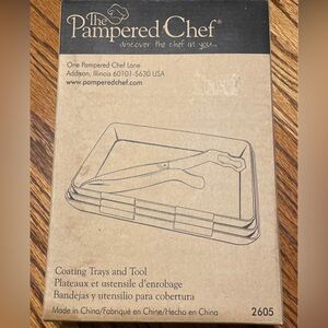 The Pampered Chef coating trays and tool 2605